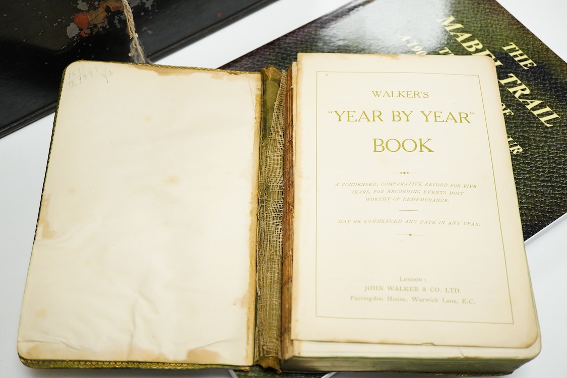 World Tour - the original Manuscript Diary of Mable Dixon accompanying her father Joseph on an extensive tour by steamship, July 1909 - April 1910. Some 264pp. used in a Walker's 